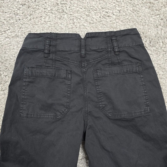 Maeve Pants Womens 26 Faded Black Flared Leg Midrise Twill - Picture 8 of 14